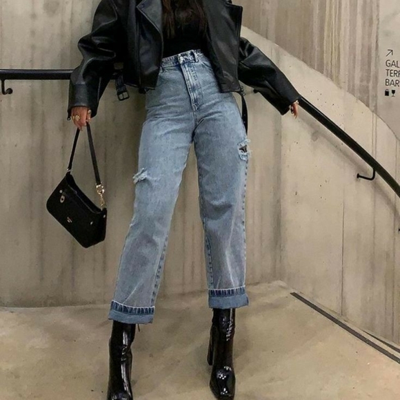 Vintage Denim - VINTAGE | LIGHT WASH DISTRESSED MOM JEANS